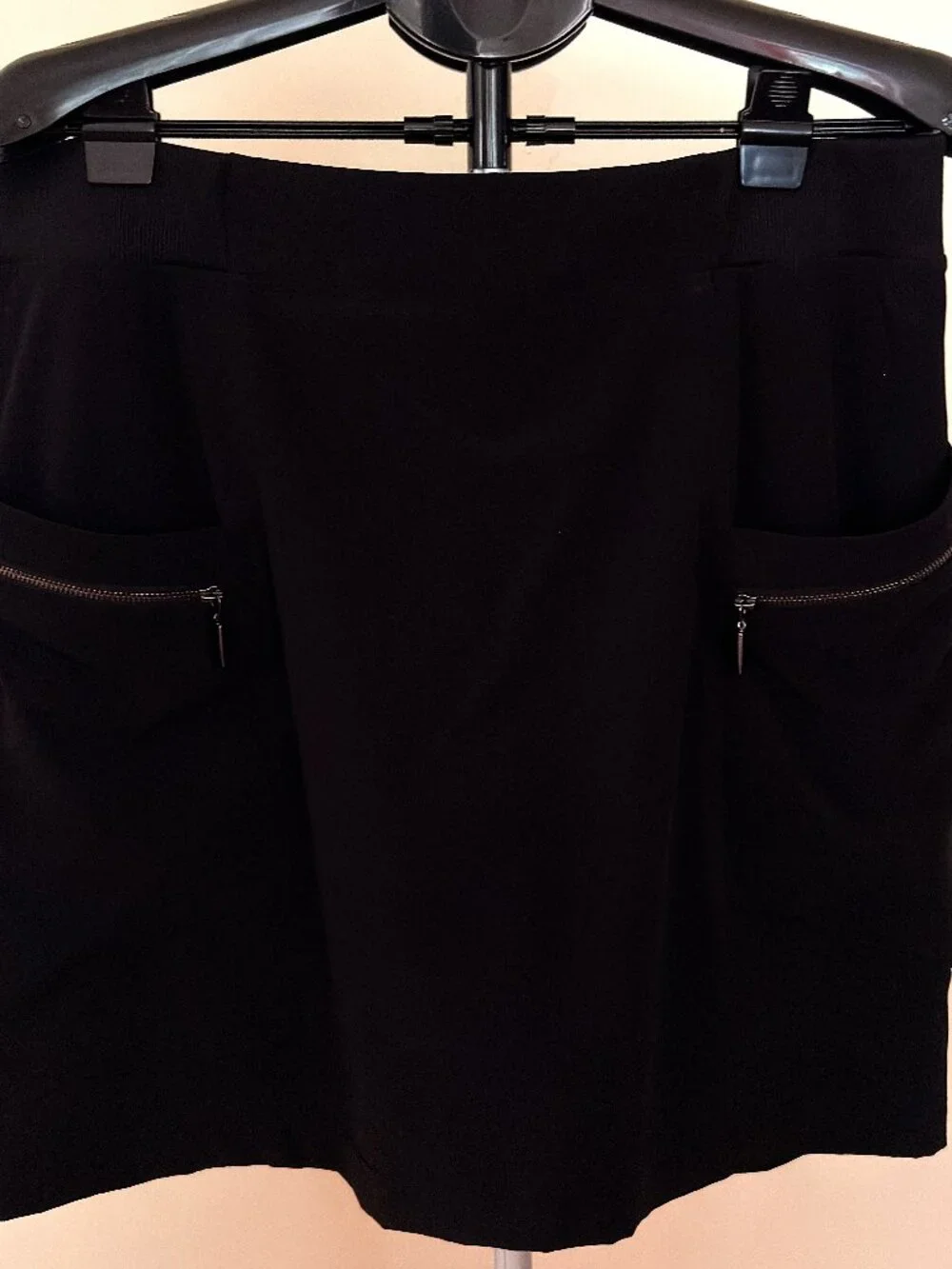 CHICO'S Zenergy Black Skort w/Silver Zippers on Two Pockets Size 2.5 (Large/14)